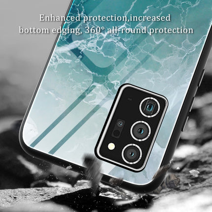 For Samsung Galaxy Note20 Ultra Marble Pattern Glass Protective Case(DL01)-garmade.com