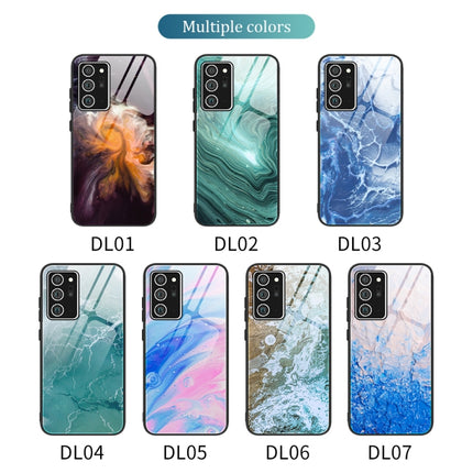 For Samsung Galaxy Note20 Ultra Marble Pattern Glass Protective Case(DL02)-garmade.com