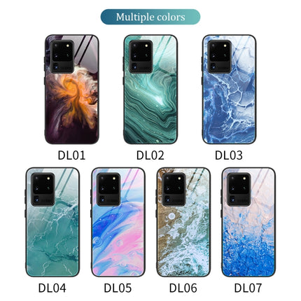 For Samsung Galaxy S20 Ultra Marble Pattern Glass Protective Case(DL02)-garmade.com