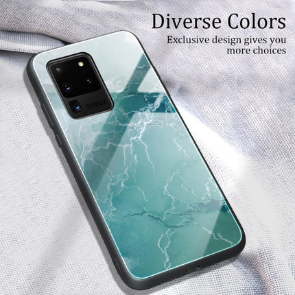 For Samsung Galaxy S20 Ultra Marble Pattern Glass Protective Case(DL04)-garmade.com