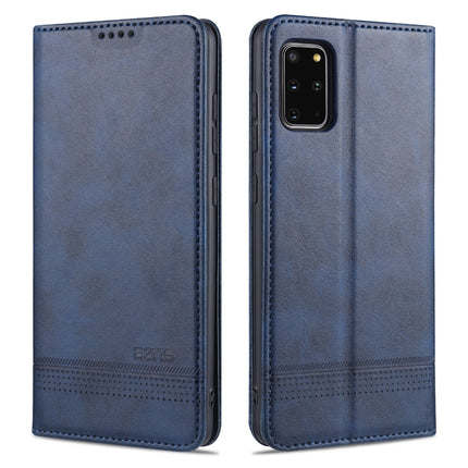 For Samsung Galaxy S20 AZNS Magnetic Calf Texture Horizontal Flip Leather Case with Card Slots & Holder & Wallet(Dark Blue)-garmade.com