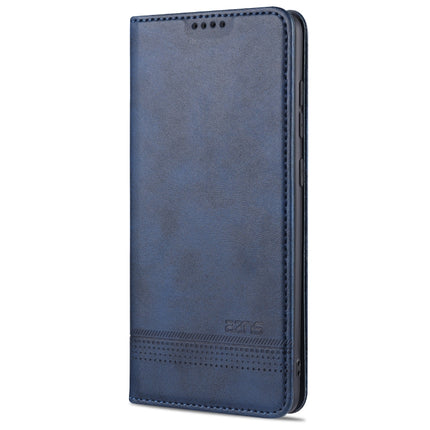 For Samsung Galaxy S20 AZNS Magnetic Calf Texture Horizontal Flip Leather Case with Card Slots & Holder & Wallet(Dark Blue)-garmade.com