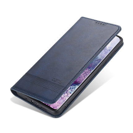 For Samsung Galaxy S20+ AZNS Magnetic Calf Texture Horizontal Flip Leather Case with Card Slots & Holder & Wallet(Dark Blue)-garmade.com