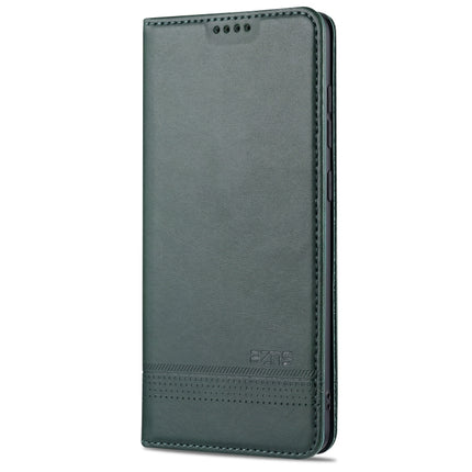 For Samsung Galaxy S20+ AZNS Magnetic Calf Texture Horizontal Flip Leather Case with Card Slots & Holder & Wallet(Dark Green)-garmade.com