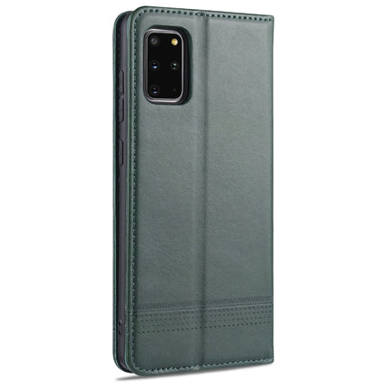 For Samsung Galaxy S20+ AZNS Magnetic Calf Texture Horizontal Flip Leather Case with Card Slots & Holder & Wallet(Dark Green)-garmade.com