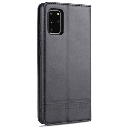 For Samsung Galaxy S20+ AZNS Magnetic Calf Texture Horizontal Flip Leather Case with Card Slots & Holder & Wallet(Black)-garmade.com