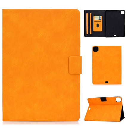 For iPad Air 2020 10.9 Cowhide Texture Horizontal Flip Leather Case with Holder & Card Slots & Sleep / Wake-up(Khaki)-garmade.com