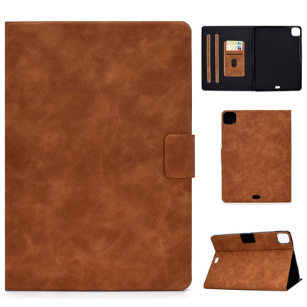 For iPad Air 2020 10.9 Cowhide Texture Horizontal Flip Leather Case with Holder & Card Slots & Sleep / Wake-up(Brown)-garmade.com
