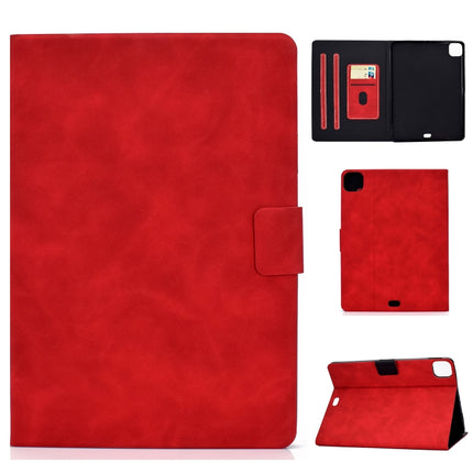 For iPad Air 2020 10.9 Cowhide Texture Horizontal Flip Leather Case with Holder & Card Slots & Sleep / Wake-up(Red)-garmade.com
