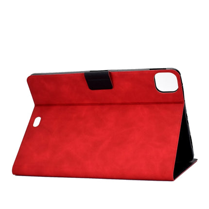 For iPad Air 2020 10.9 Cowhide Texture Horizontal Flip Leather Case with Holder & Card Slots & Sleep / Wake-up(Red)-garmade.com