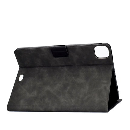 For iPad Air 2020 10.9 Cowhide Texture Horizontal Flip Leather Case with Holder & Card Slots & Sleep / Wake-up(Grey)-garmade.com