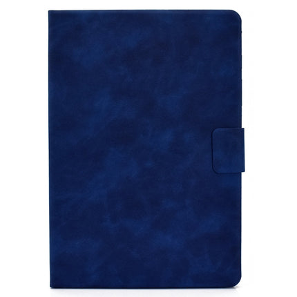 For iPad Air 2020 10.9 Cowhide Texture Horizontal Flip Leather Case with Holder & Card Slots & Sleep / Wake-up(Blue)-garmade.com