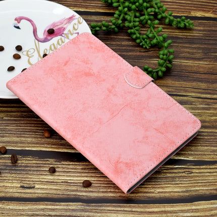 For iPad Air 2022 / 2020 10.9 Marble Style Cloth Texture Leather Case with Bracket & Card Slot & Pen Slot & Anti Skid Strip(Pink)-garmade.com