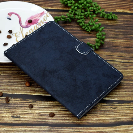 For iPad Air 2022 / 2020 10.9 Marble Style Cloth Texture Leather Case with Bracket & Card Slot & Pen Slot & Anti Skid Strip(Dark Blue)-garmade.com