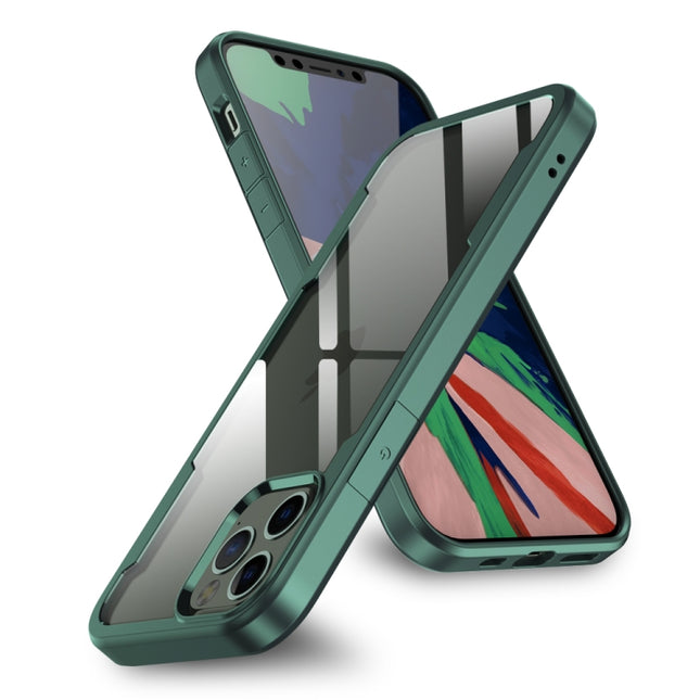 For iPhone 12 mini Freelander Shockproof TPU + PC Case(Dark Green)-garmade.com