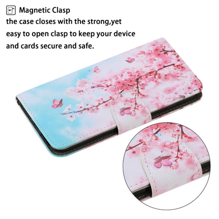 For Samsung Galaxy Note 20 Coloured Drawing Pattern Horizontal Flip PU Leather Case with Holder & Card Slots & Wallet & Lanyard(Cherry Blossoms)-garmade.com