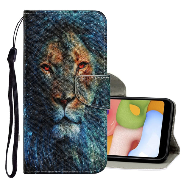 For Samsung Galaxy Note 20 Coloured Drawing Pattern Horizontal Flip PU Leather Case with Holder & Card Slots & Wallet & Lanyard(Lion)-garmade.com