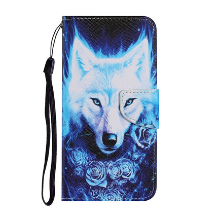 For Samsung Galaxy Note 20 Ultra Coloured Drawing Pattern Horizontal Flip PU Leather Case with Holder & Card Slots & Wallet & Lanyard(Rose Wolf)-garmade.com
