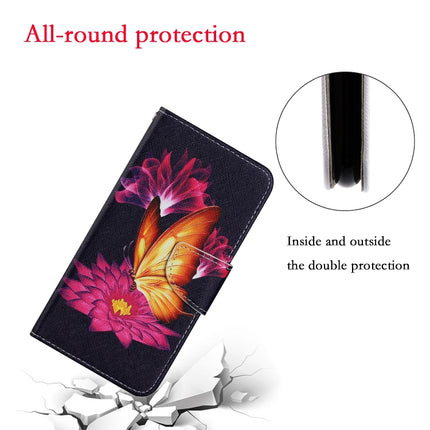 For Samsung Galaxy S20 Coloured Drawing Pattern Horizontal Flip PU Leather Case with Holder & Card Slots & Wallet & Lanyard(Big Golden Butterfly)-garmade.com