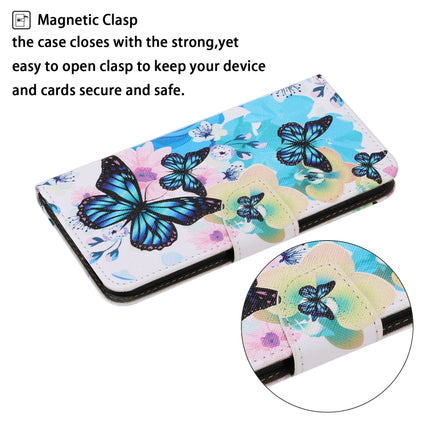 For Samsung Galaxy S20 Coloured Drawing Pattern Horizontal Flip PU Leather Case with Holder & Card Slots & Wallet & Lanyard(Purple Butterfly)-garmade.com