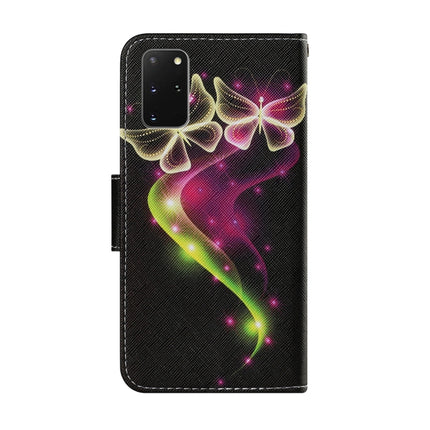 For Samsung Galaxy S20 Plus Coloured Drawing Pattern Horizontal Flip PU Leather Case with Holder & Card Slots & Wallet & Lanyard(Couple Butterfly)-garmade.com