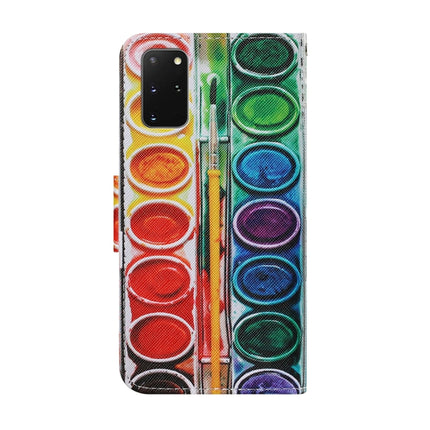 For Samsung Galaxy S20 Plus Coloured Drawing Pattern Horizontal Flip PU Leather Case with Holder & Card Slots & Wallet & Lanyard(Eye Shadow)-garmade.com