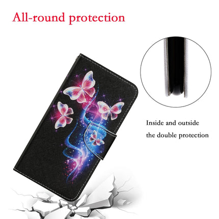 For Samsung Galaxy S20 Plus Coloured Drawing Pattern Horizontal Flip PU Leather Case with Holder & Card Slots & Wallet & Lanyard(Three Fluorescent Butterflies)-garmade.com