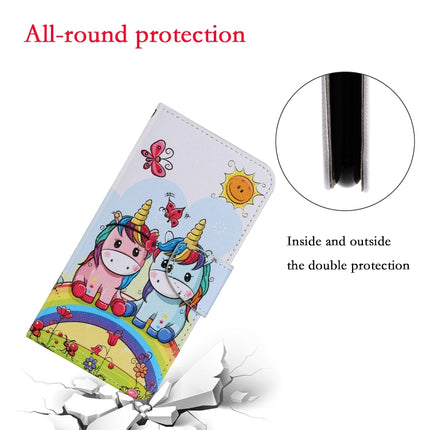 For Samsung Galaxy S20 Plus Coloured Drawing Pattern Horizontal Flip PU Leather Case with Holder & Card Slots & Wallet & Lanyard(Couple Unicorn)-garmade.com