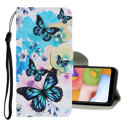 For Samsung Galaxy S20 Plus Coloured Drawing Pattern Horizontal Flip PU Leather Case with Holder & Card Slots & Wallet & Lanyard(Purple Butterfly)-garmade.com