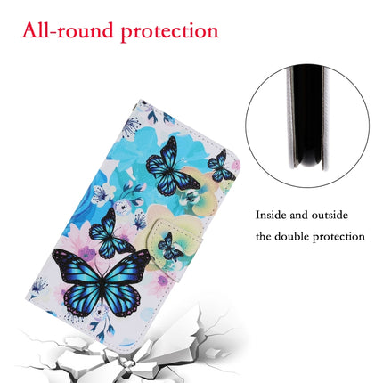 For Samsung Galaxy S20 Plus Coloured Drawing Pattern Horizontal Flip PU Leather Case with Holder & Card Slots & Wallet & Lanyard(Purple Butterfly)-garmade.com