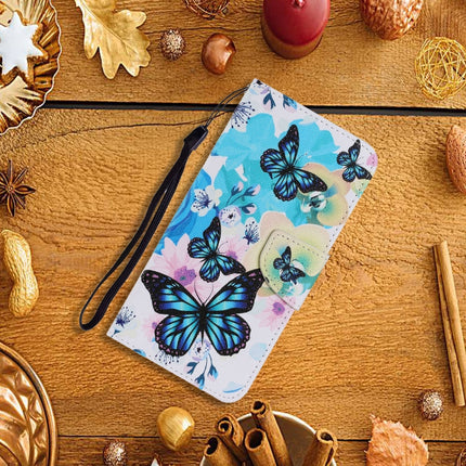 For Samsung Galaxy S20 Plus Coloured Drawing Pattern Horizontal Flip PU Leather Case with Holder & Card Slots & Wallet & Lanyard(Purple Butterfly)-garmade.com