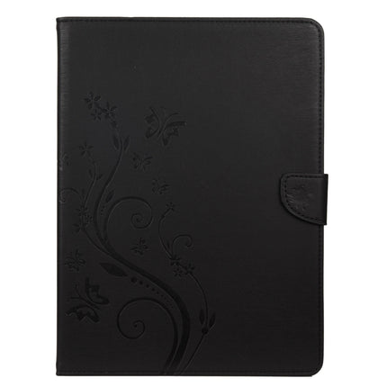 For iPad Pro 11 (2020) Butterfly Flower Embossing Pattern Horizontal Flip Leather Tablet Case with Holder & Card Slots & Wallet(Black)-garmade.com