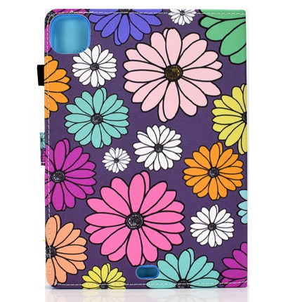 For iPad Air 2022 / 2020 10.9 Colored Drawing Pattern Horizontal Flip PU Leather Case with Holder & Card Slot & Anti-skid Strip(Daisy)-garmade.com