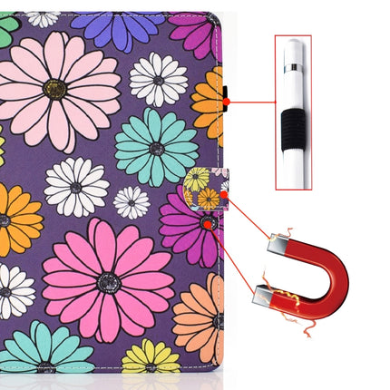 For iPad Air 2022 / 2020 10.9 Colored Drawing Pattern Horizontal Flip PU Leather Case with Holder & Card Slot & Anti-skid Strip(Daisy)-garmade.com