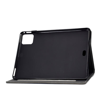 For iPad Air 2022 / 2020 10.9 Panda Embossing Pattern Horizontal Flip PU Leather Case with Holder & Card Slot & Anti-skid Strip(Grey)-garmade.com