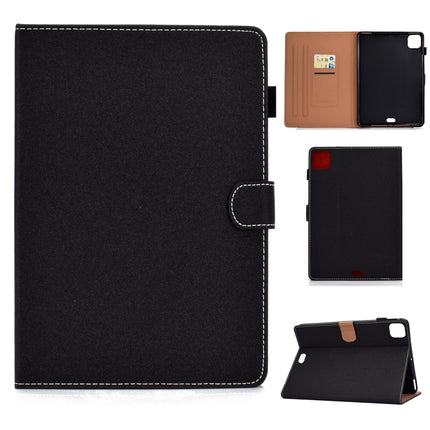 For iPad Air 2022 / 2020 10.9 Solid Color Magnetic Horizontal Flip Leather Case with Card Slots & Holder & Anti-skid Strip(Black)-garmade.com