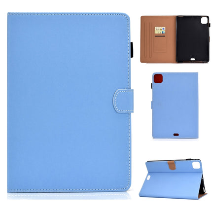 For iPad Air 2022 / 2020 10.9 Solid Color Magnetic Horizontal Flip Leather Case with Card Slots & Holder & Anti-skid Strip(Blue)-garmade.com