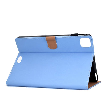 For iPad Air 2022 / 2020 10.9 Solid Color Magnetic Horizontal Flip Leather Case with Card Slots & Holder & Anti-skid Strip(Blue)-garmade.com