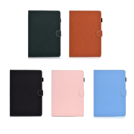 For iPad Air 2022 / 2020 10.9 Solid Color Magnetic Horizontal Flip Leather Case with Card Slots & Holder & Anti-skid Strip(Black)-garmade.com