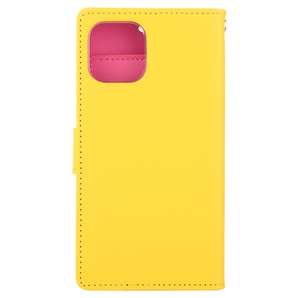 For iPhone 12 Pro Max GOOSPERY RICH DIARY Crazy Horse Texture Horizontal Flip Leather Case with Holder & Card Slots & Wallet(Yellow)-garmade.com