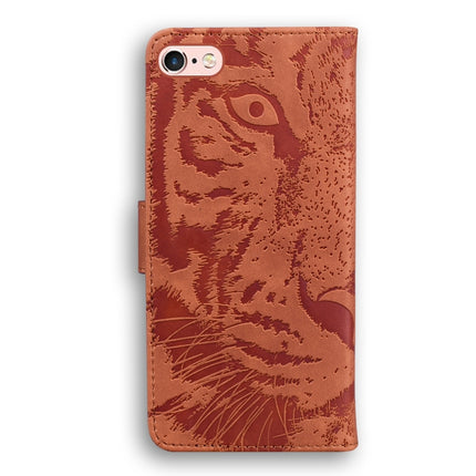 For iPhone 6s / 6 Tiger Embossing Pattern Horizontal Flip Leather Case with Holder & Card Slots & Wallet(Brown)-garmade.com