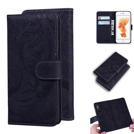 For iPhone 6s Plus / 6 Plus Tiger Embossing Pattern Horizontal Flip Leather Case with Holder & Card Slots & Wallet(Black)-garmade.com