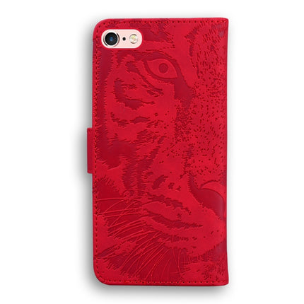 For iPhone 6s Plus / 6 Plus Tiger Embossing Pattern Horizontal Flip Leather Case with Holder & Card Slots & Wallet(Red)-garmade.com