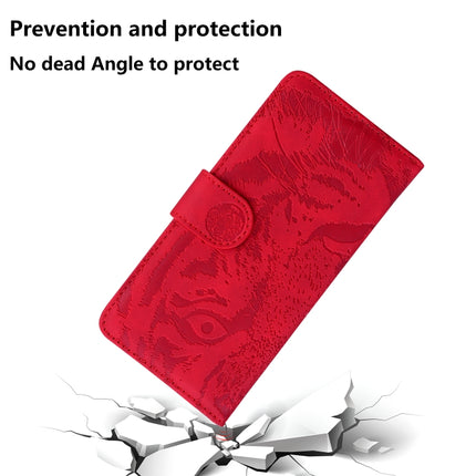 For iPhone 6s Plus / 6 Plus Tiger Embossing Pattern Horizontal Flip Leather Case with Holder & Card Slots & Wallet(Red)-garmade.com