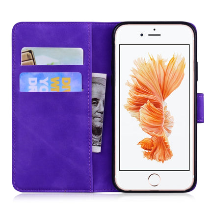 For iPhone 6s Plus / 6 Plus Tiger Embossing Pattern Horizontal Flip Leather Case with Holder & Card Slots & Wallet(Purple)-garmade.com