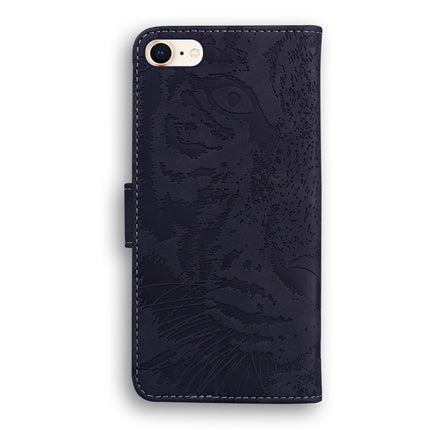 For iPhone SE 2020 / 8 / 7 Tiger Embossing Pattern Horizontal Flip Leather Case with Holder & Card Slots & Wallet(Black)-garmade.com
