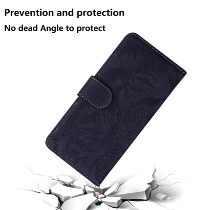 For iPhone SE 2020 / 8 / 7 Tiger Embossing Pattern Horizontal Flip Leather Case with Holder & Card Slots & Wallet(Black)-garmade.com