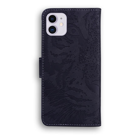 For iPhone 12 / 12 Pro Tiger Embossing Pattern Horizontal Flip Leather Case with Holder & Card Slots & Wallet(Black)-garmade.com
