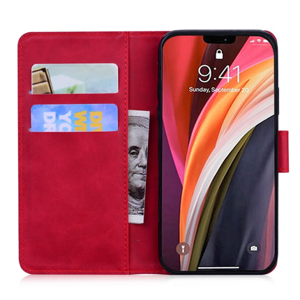For iPhone 12 Pro Max Tiger Embossing Pattern Horizontal Flip Leather Case with Holder & Card Slots & Wallet(Red)-garmade.com