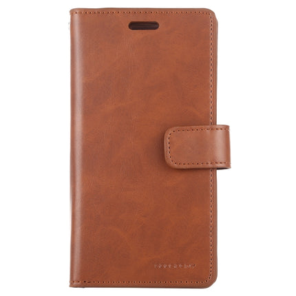 For iPhone 12 mini GOOSPERY MANSOOR Crazy Horse Texture Horizontal Flip Leather Case with Holder & Card Slots & Wallet(Brown)-garmade.com